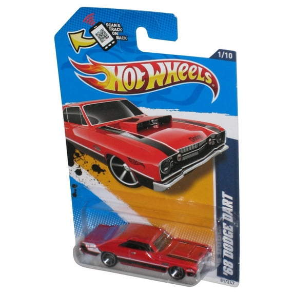 Hot Wheels Muscle Mania Mopar '12 (2011) Red '68 Dodge Dart Toy Car 81/247