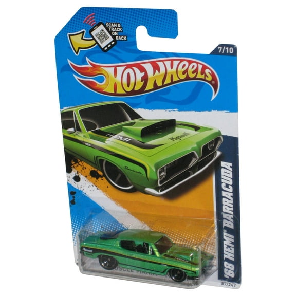 Hot Wheels Muscle Mania Mopar '12 Green '68 Hemi Barracuda Toy Car 87/247