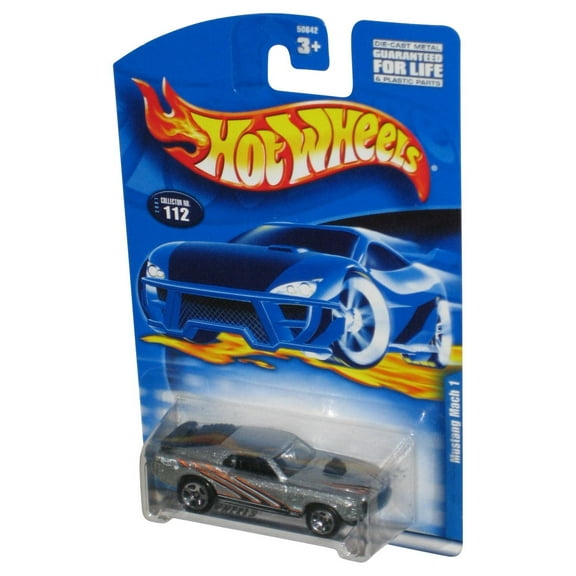 Hot Wheels Mustang Mach 1 (2001) Mattel Silver Toy Car #112