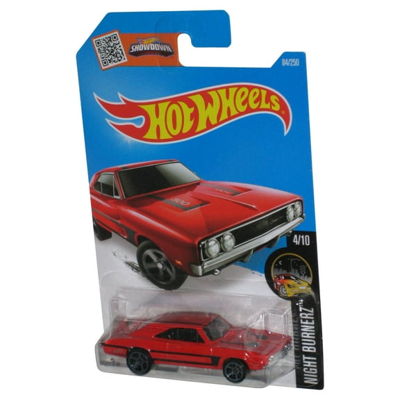 Hot Wheels Night Burnerz 4/10 (2015) Red '69 Dodge Charger 500 Toy Car 84/250