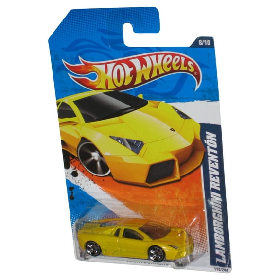 Hot Wheels Nightburnerz 8/10 '11 Yellow Lamborghini Reventon Toy Car 118/244