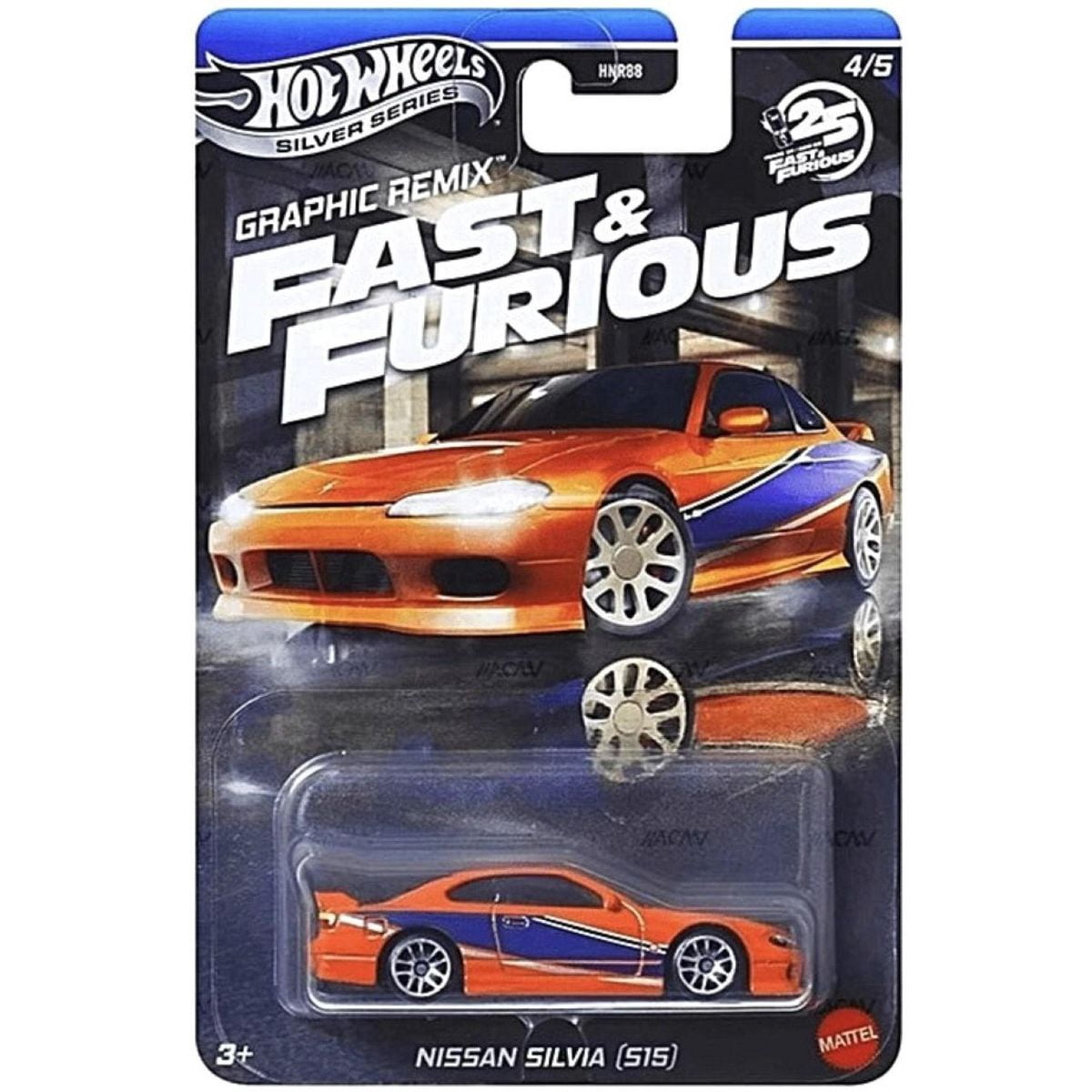 Hot Wheels ルース 日産 シルビア S15 セット Hot Wheels Nissan Silvia S15 Fast & Furious Graphic Remix Silver