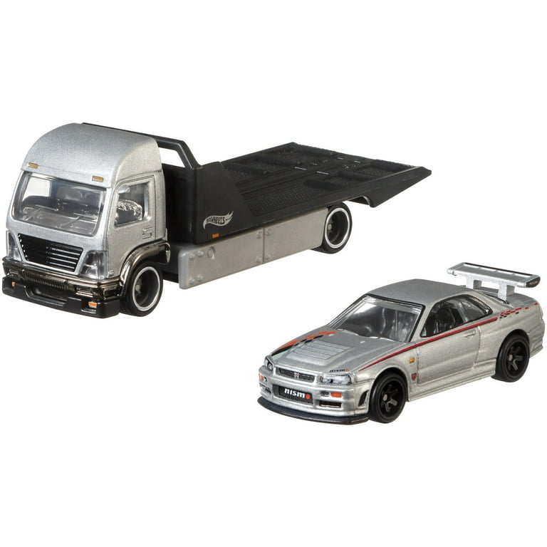 Hot Wheels Nissan Skyline GT-R (BNR34) and Aero Lift Premium