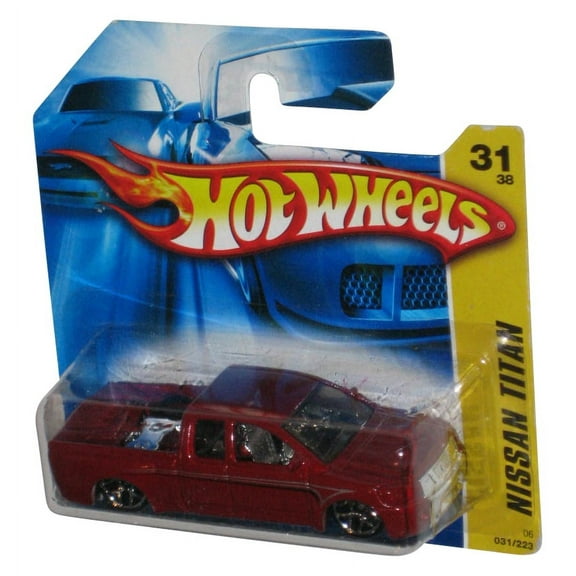 Hot Wheels Nissan Titan 31/38 (2006) Mattel Red Toy Truck 031/223 - (Short Card)