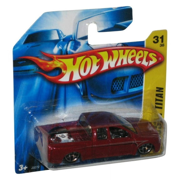 Hot Wheels Nissan Titan 31/38 (2006) Mattel Red Truck 031/223 - (Short Card)