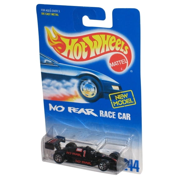 Hot Wheels No Fear (1991) Mattel Black New Model Race Car #244