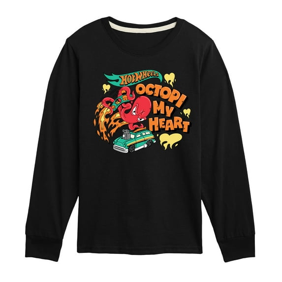 Hot Wheels - Octopi My Heart - Toddler & Youth Long Sleeve Graphic T-Shirt