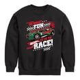 thumbnail image 1 of Hot Wheels - Oh What Fun It Is To Race - Toddler & Youth Crewneck Fleece Sweatshirt, 1 of 5
