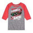 thumbnail image 1 of Hot Wheels - Oh What Fun It Is To Race - Toddler & Youth Raglan Graphic T-Shirt, 1 of 6