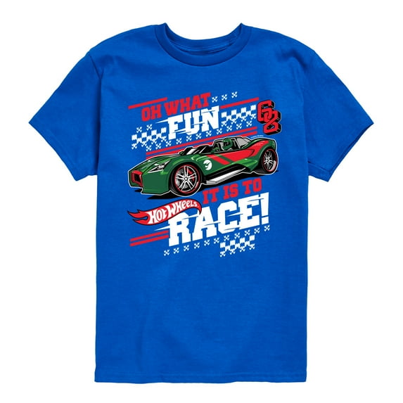 Hot Wheels - Oh What Fun It Is To Race - Toddler & Youth Short Sleeve Graphic T-Shirt