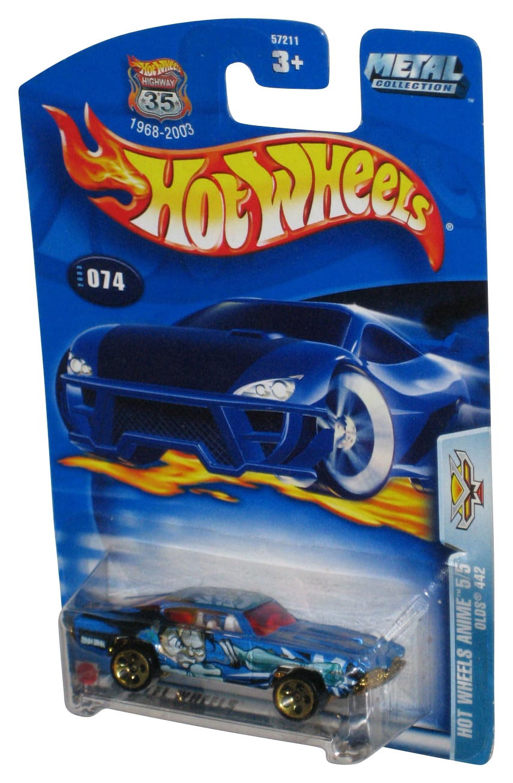 Hot Wheels Anime 5/5 (2003) Mattel Blue Olds 442 Toy Car #074