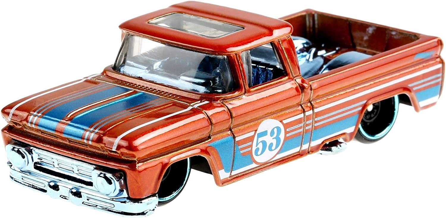 Hot Wheels Orange & Blue 53rd Anniversary Custom '62 Chevy Pickup