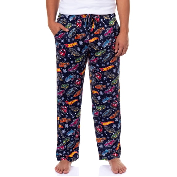 Hot Wheels Pajamas Men's Snowflakes and Cars Lounge Pajama Pants