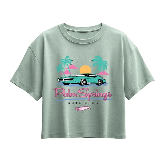Hot Wheels - Palm Springs Girls' Short Sleeve Boxy Graphic T-Shirt