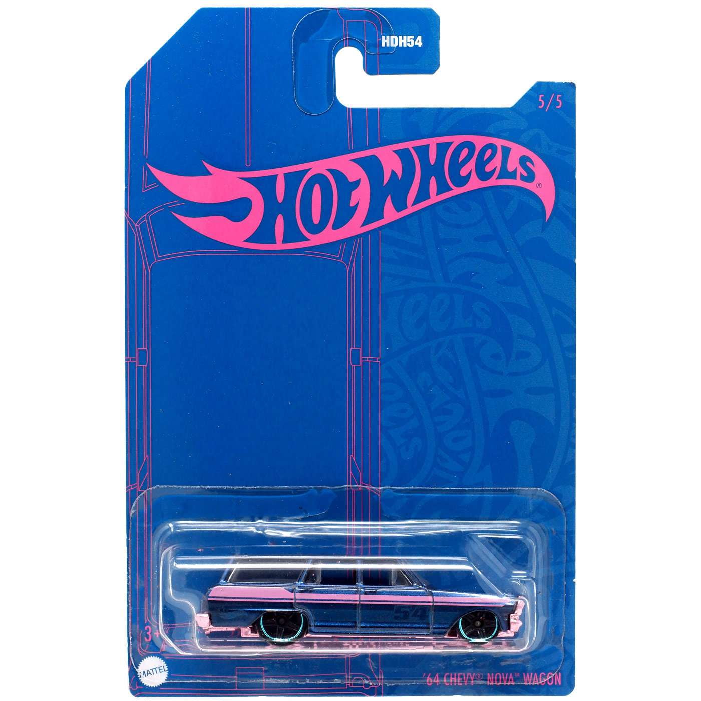 Hot Wheels ベーシック　まとめ売り90台　正月セール Hot Wheels Pearl & Chrome 2022 '64 Chevy Nova Wagon Diecast Car