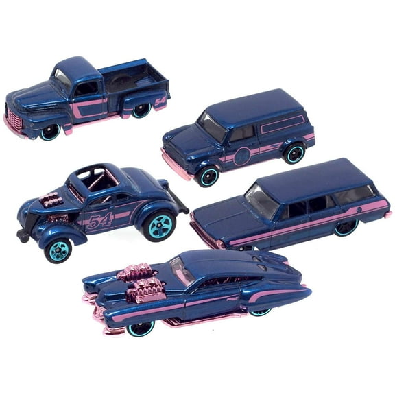 Hot Wheels Pearl & Chrome 2022 Diecast Car 5-Pack Set (No Package) (No Packaging)