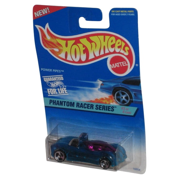 Hot Wheels Phantom Racer Series 3/4 (1996) Blue Power Pipes Toy Car #531