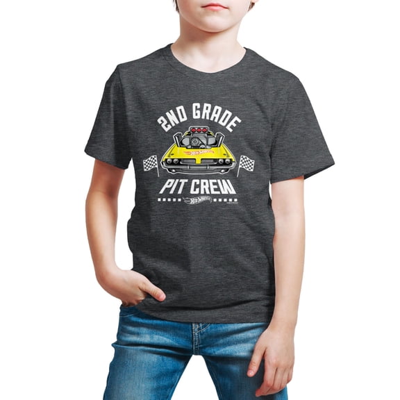 Hot Wheels - Pit Crew 2nd Grade - Youth Short Sleeve Graphic T-Shirt