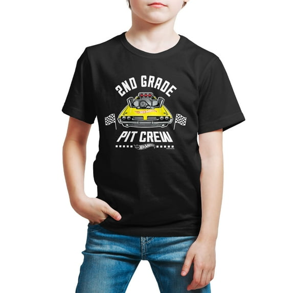 Hot Wheels - Pit Crew 2nd Grade - Youth Short Sleeve Graphic T-Shirt