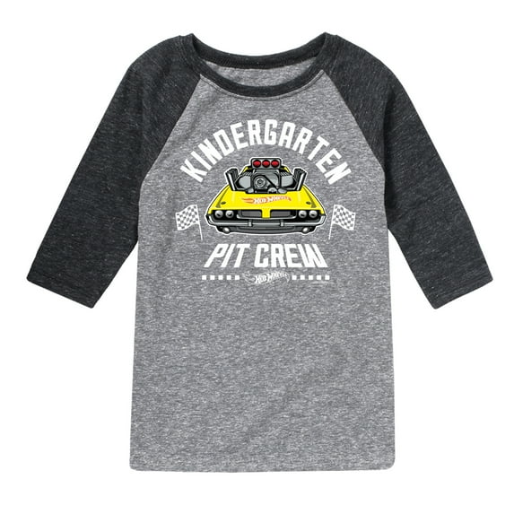 Hot Wheels - Pit Crew Kindergarten - Youth Raglan Graphic T-Shirt