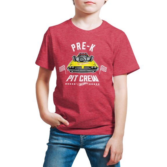 Hot Wheels - Pit Crew Pre K - Youth Short Sleeve Graphic T-Shirt