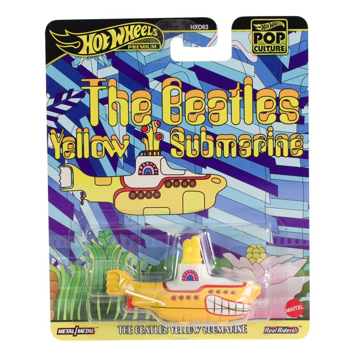 ビートルズ　ミニカー Hot Wheels Beatles Yellow Submarine Toy Vehicle - Walmart