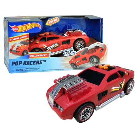 Hot Wheels Pop Racers Hollowback, 7-Inch Red Motorized Vehicle, Kids Toys for Ages 3 Up, Gifts and Presents
