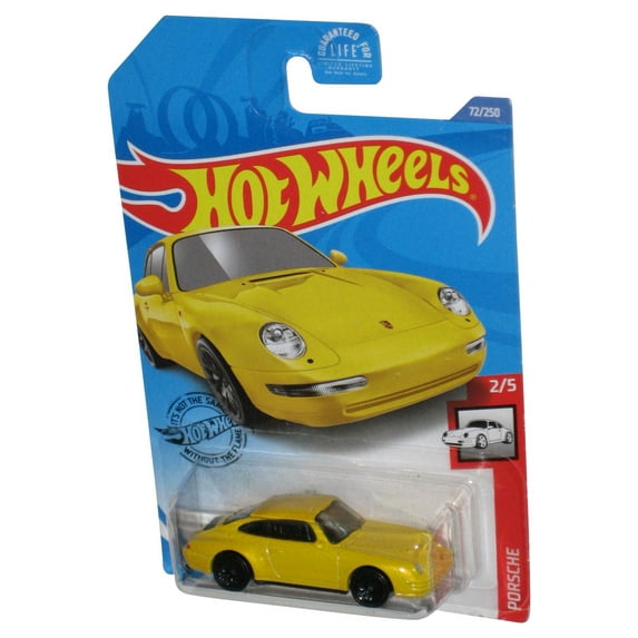 Hot Wheels Porsche 2/5 (2017) Mattel Yellow '96 Carrera Car 72/250