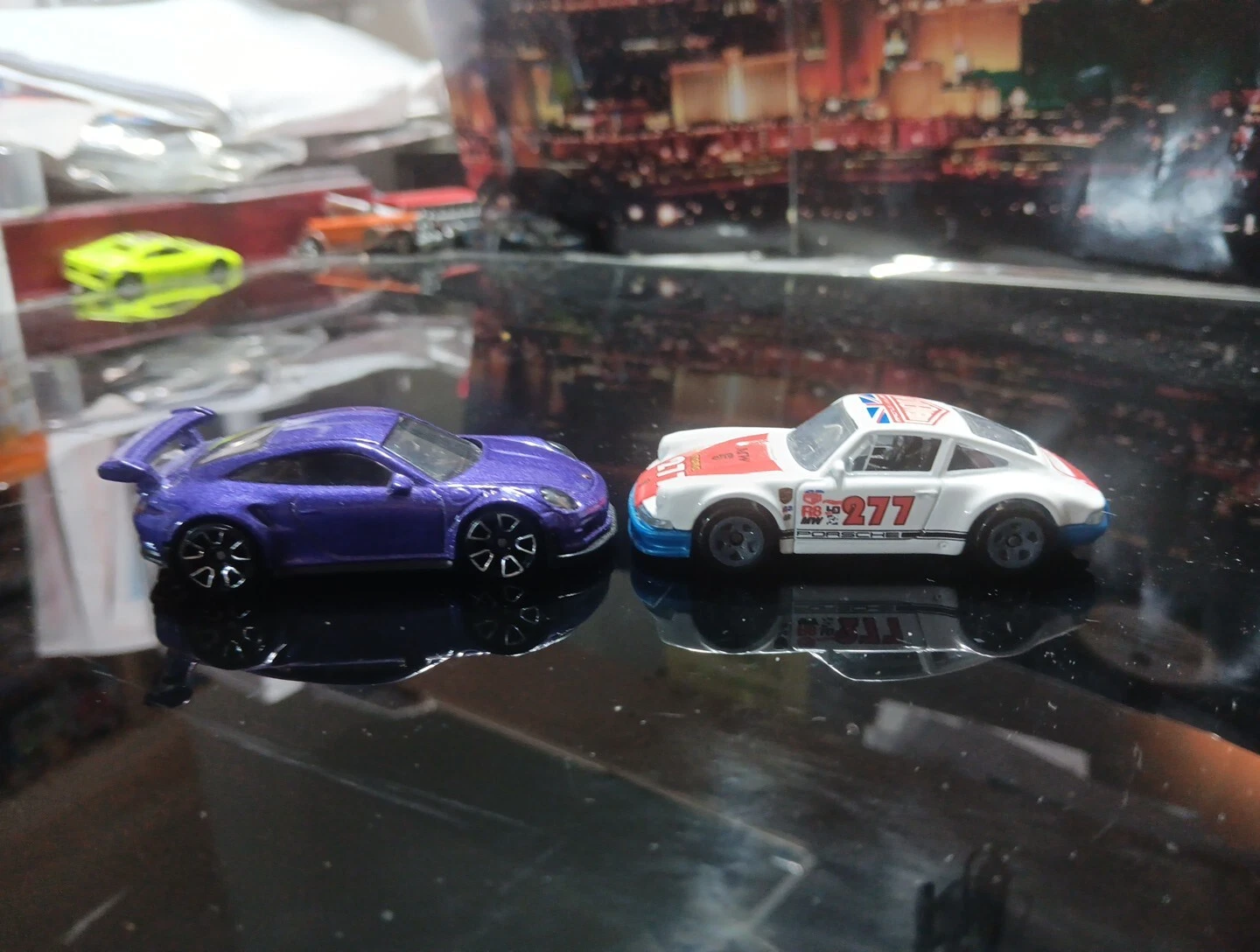 Hot Wheels Porsche 2 Car Lot 1:64 Die Cast Malaysia Multi Colors