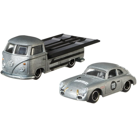 Hot Wheels Porsche 356A Outlaw & Volkswagen T1 Pickup Collector Car Vehicle Playset (2 Pieces)