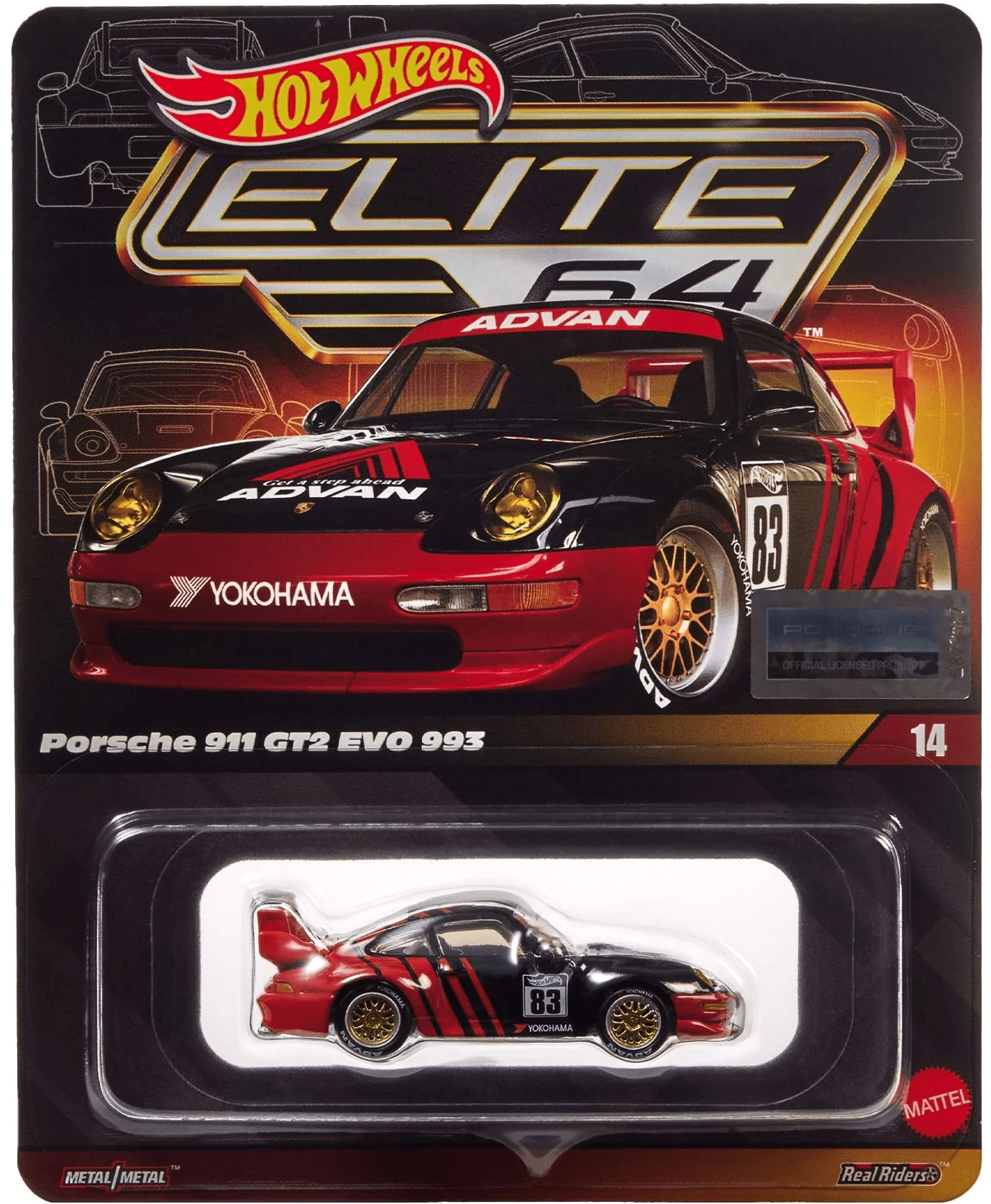 Hot Wheels Porsche 911 GT2 EVO 993 Collectors Elite 64 - Walmart.com