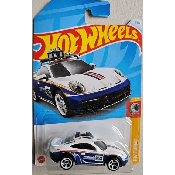 Hot Wheels Porsche 911 Rallye 172/250 HW Turbo 5/5 Blue and White