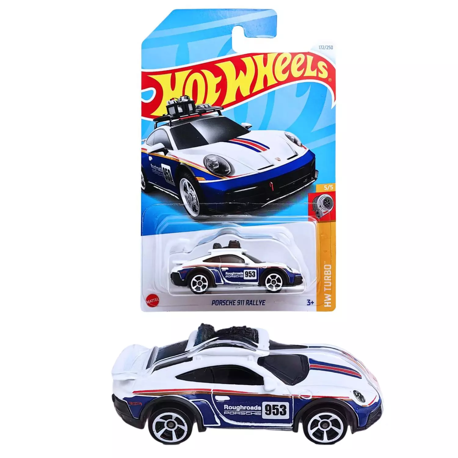 Hot Wheels Porsche 911 Rallye White Blue HW Turbo 5/5 172/250