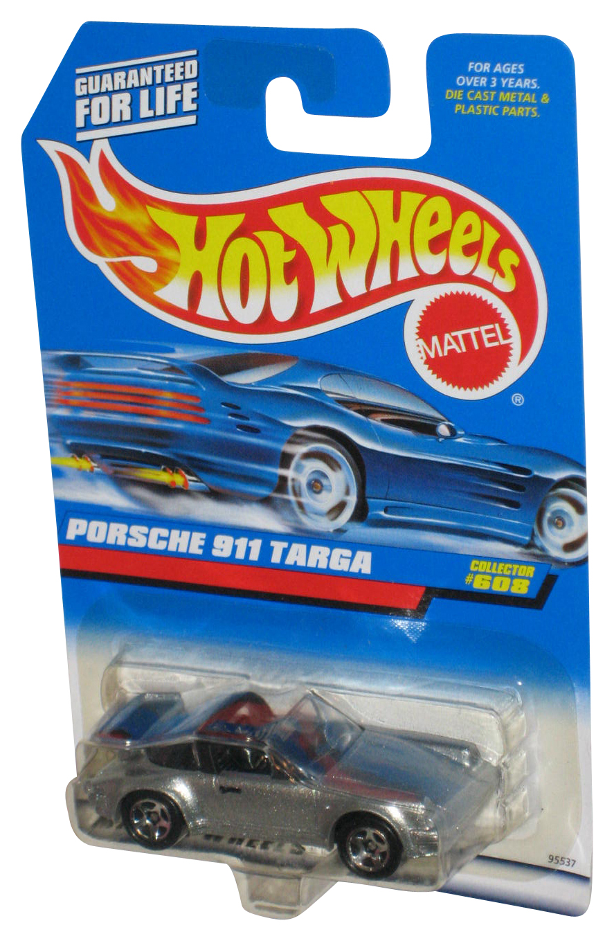 Hot Wheels Porsche 911 Targa (1997) Mattel Silver Toy Car 608