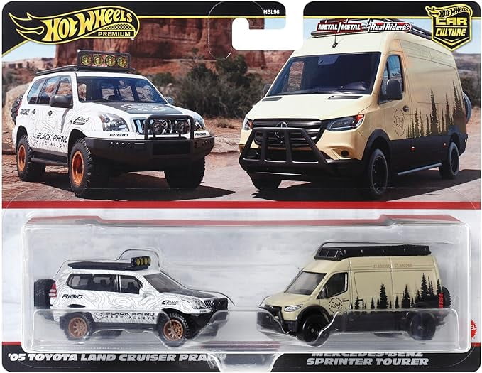 Jupesa 2-Pack Hot Wheels Premium Die-Cast Cars - Assorted Models, Collector Quality