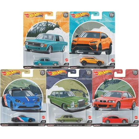 Hot Wheels Premium 2022 Car Culture "Auto Strasse" Set of 5, 1/64 Diecast Car FPY86-957Q
