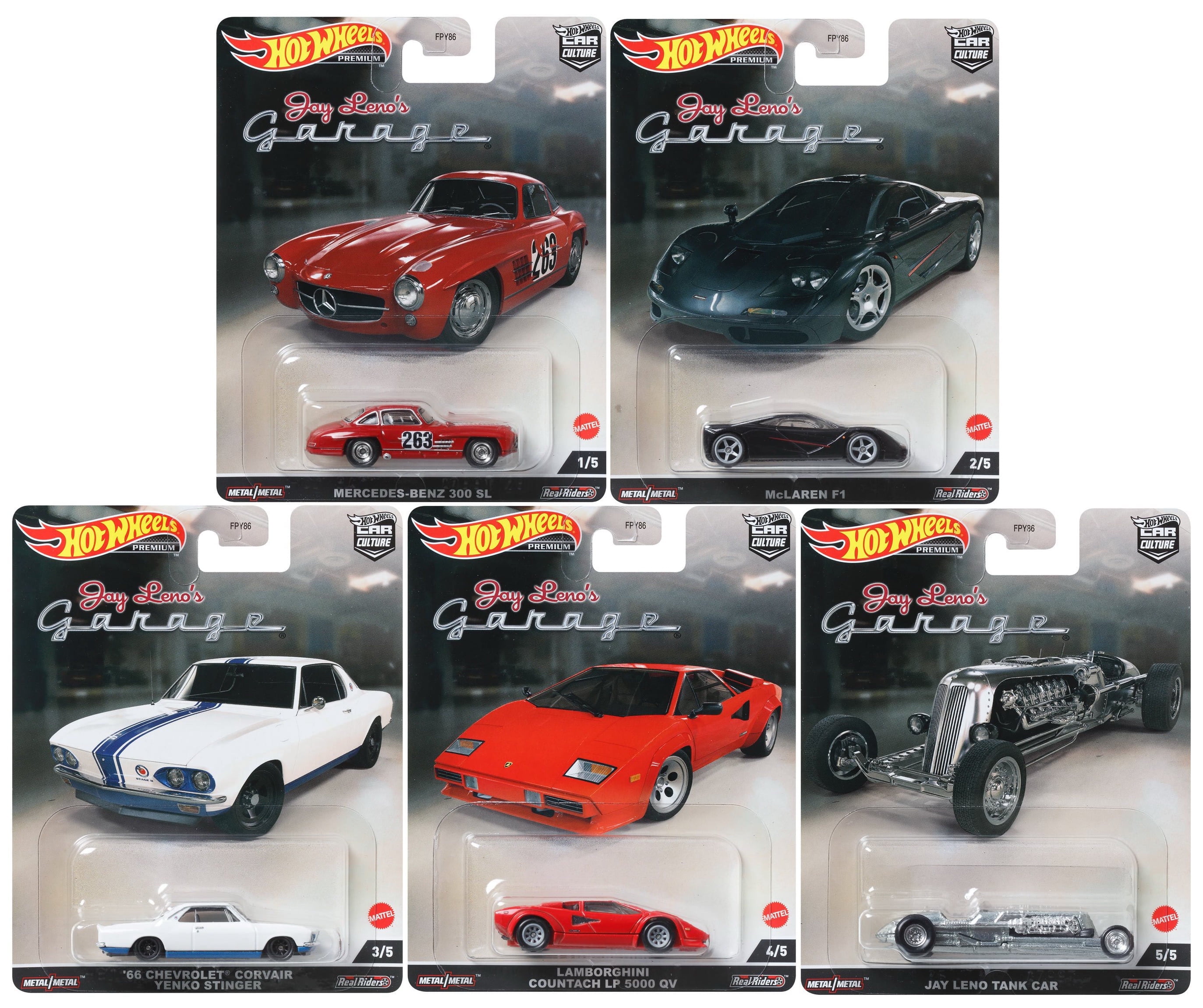 ホットウィール カーカルチャー Jay Leno's Garage 5台セット Hot Wheels Premium 2022 Car Culture