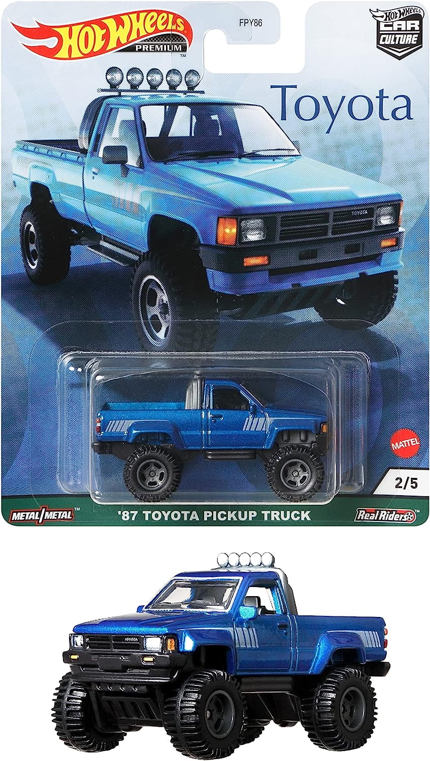 Hot Wheels Premium '87 Toyota Pickup Truck (Blue) Car Culture Toyota ...