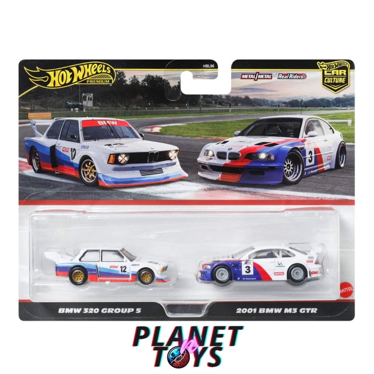  M3 GTR Hot Wheels ミニカー 10セット BMW 320 Group 5 #12 White with Stripes and 2001 BMW M3 GTR #3