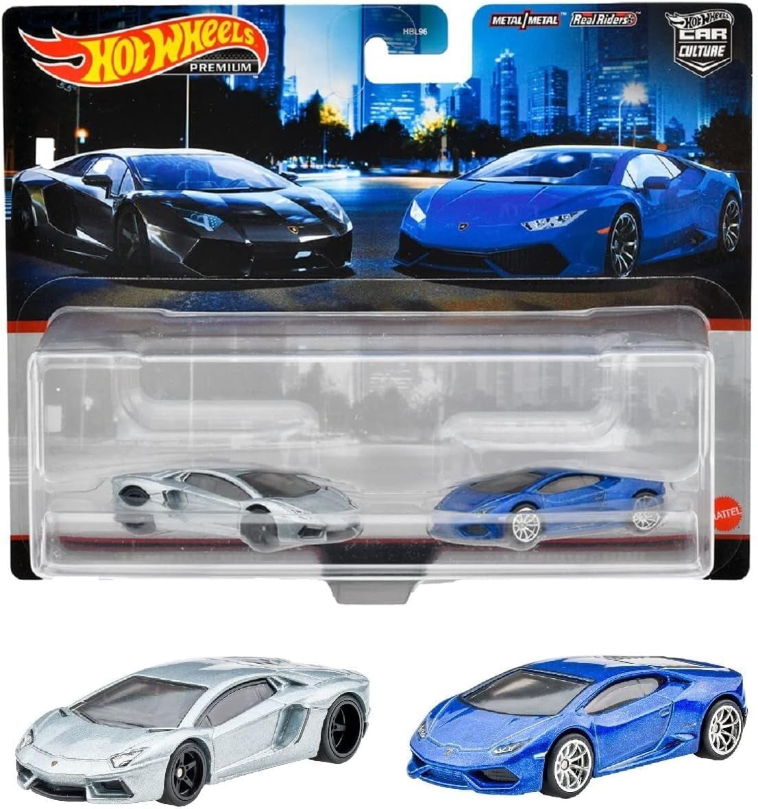 Hot Wheels Premium 2-Pack: Aventador & Huracan LP 610-4, 2022, 1