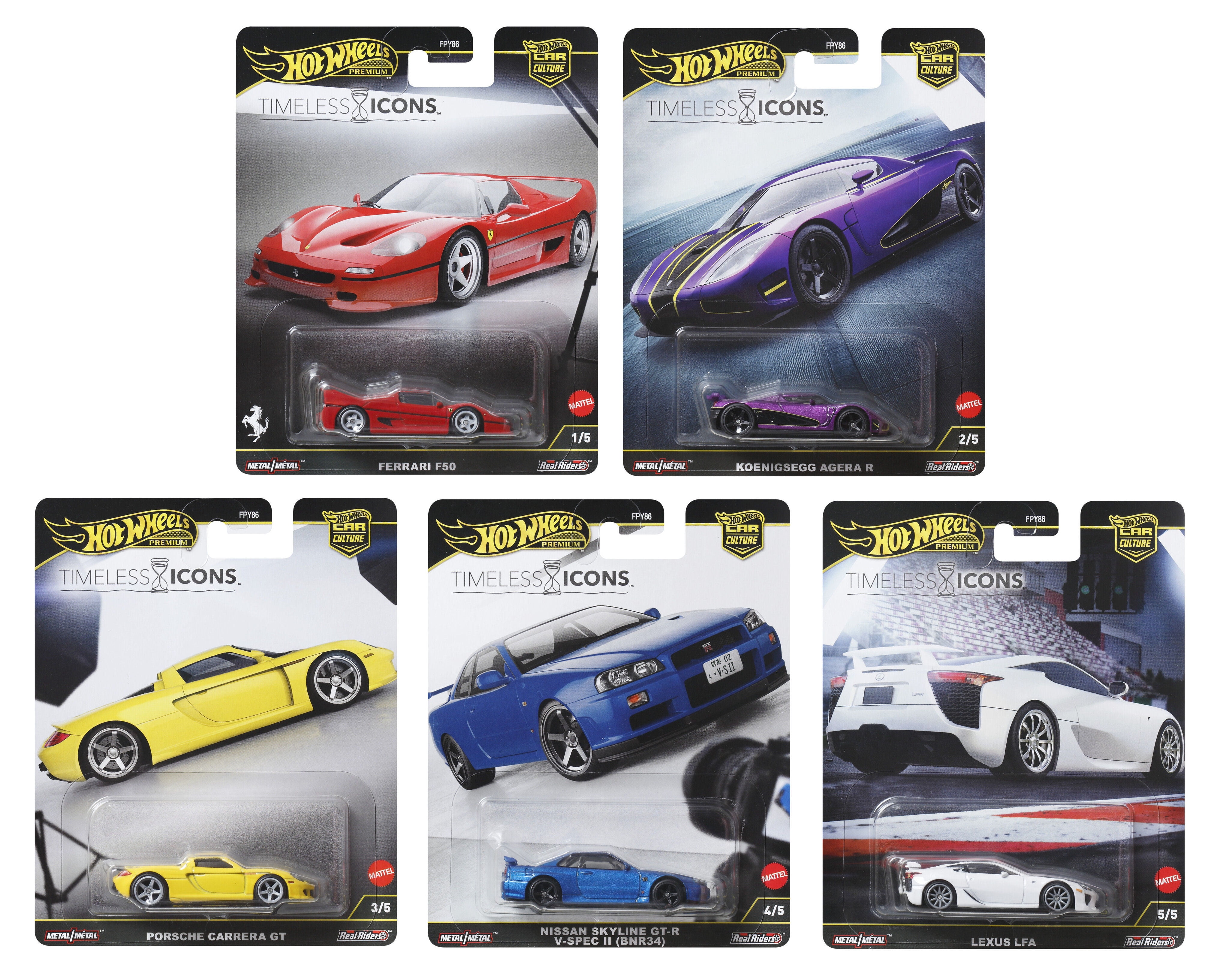 Hot Wheels Premium Car Culture 2025 Timeless Icons FPY86-961N Set