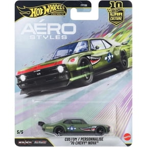 Hot Wheels Premium Car Culture Aero Styles Custom '70 Chevy Nova DieCast Metal 1:64 Scale Play Vehicle for Ages 3+ with Real Riders Tires 5/5 FPY86