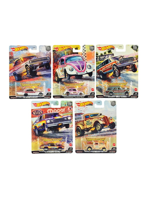 Hot Wheels Premium Car Culture Drag Strip - Set of 5 or Assorted Style