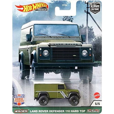 Hot Wheels Premium Car Culture Land Rover Defender 110 Hard Top (Green) British Horse Power