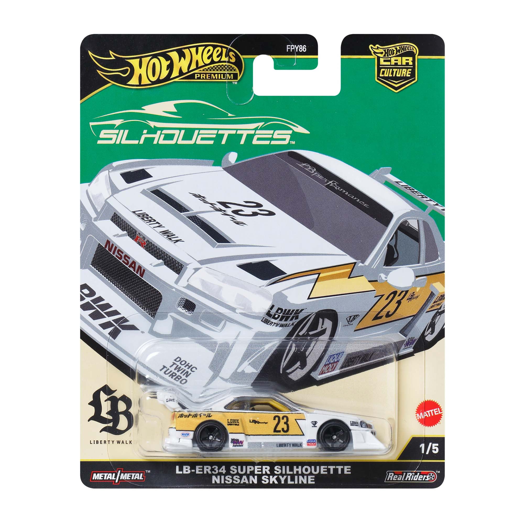 ミニカー LB-ER34 SUPER SILHOUETTE NISSAN SKYLINE Hot Wheels Premium Car Culture Silhouettes LB-ER34 Super