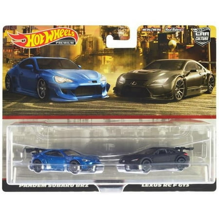 Hot Wheels Premium Car Culture Twin Pack Pandem Subaru BRZ & Lexus RC F GT3 1/64 Diecast Car