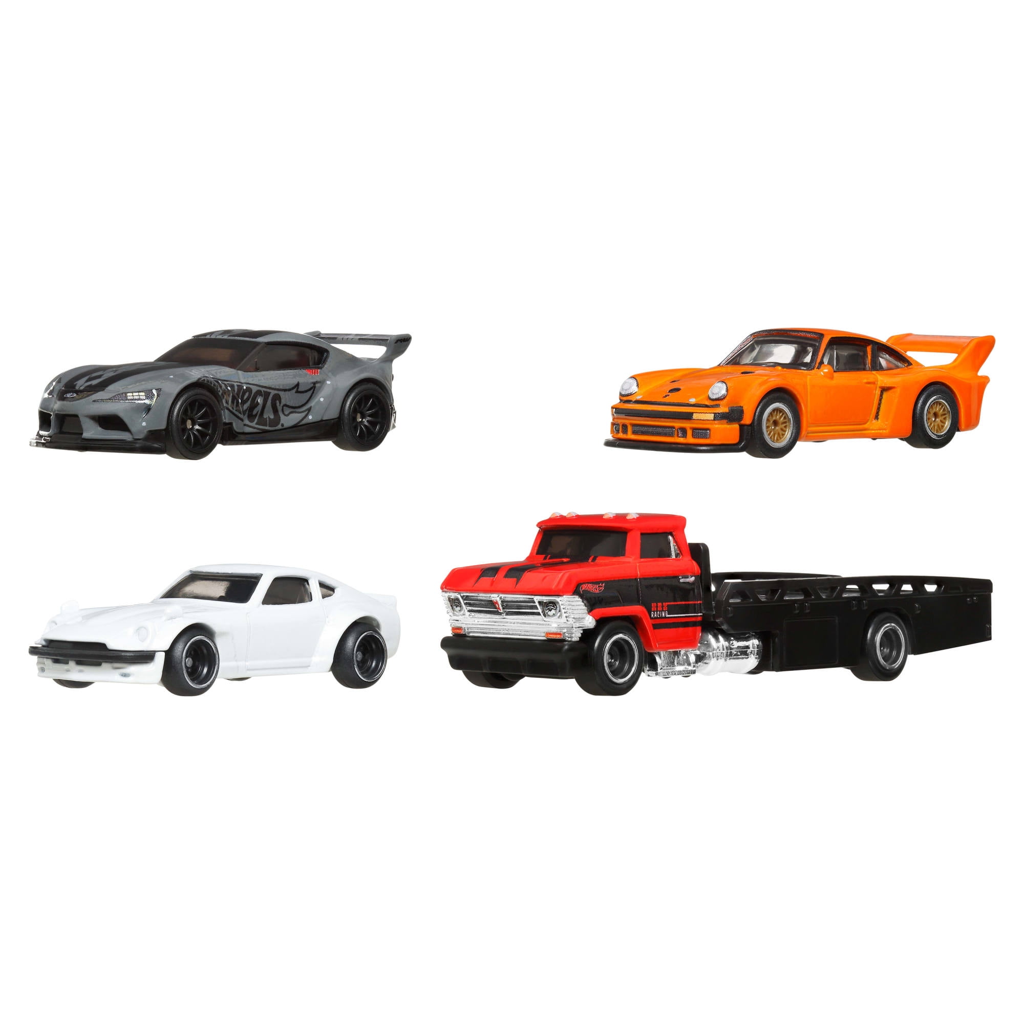 Hot Wheels Premium Collector Display Sets, 3 Cars & 1 Transporter