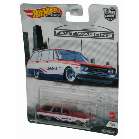 Hot Wheels Premium Culture Fast Wagons '69 Nissan Skyline Van Real Riders Metal Toy Car 1/5