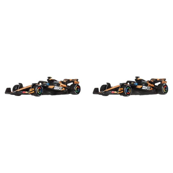 Hot Wheels Premium Formula 1 2-Pack, Set of 2 1:64 Scale Die-Cast Team Cars with Driver Numbers