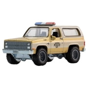 Hot Wheels Premium Pop Culture Netflix Stranger Things Hawkins Police Dept 1985 Chevrolet K5 Blazer SUV 164 Scale Play Vehicle for Ages 3+, Die-Cast Metal with Real Riders Tires